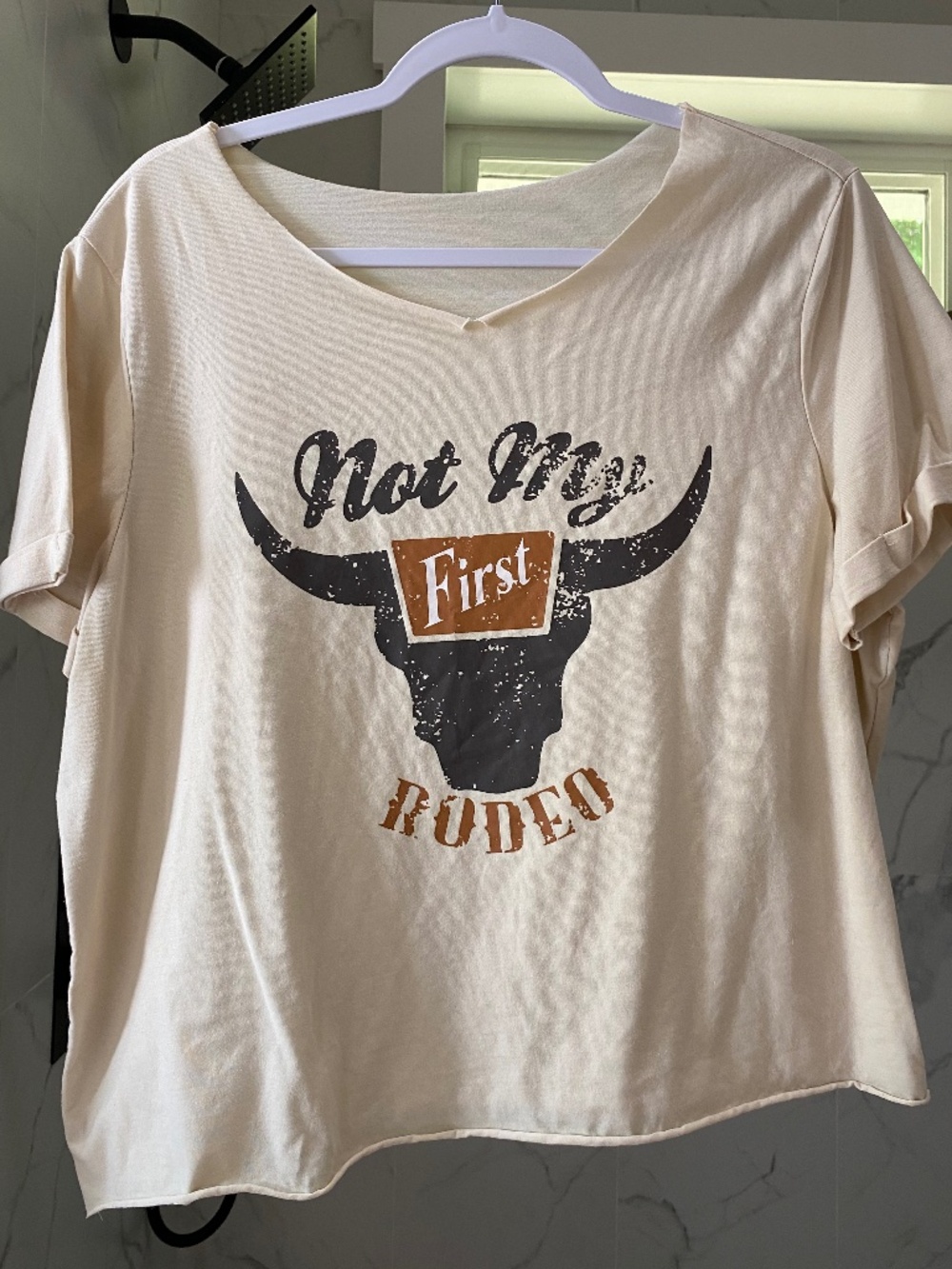 Not my first rodeo crop shirt